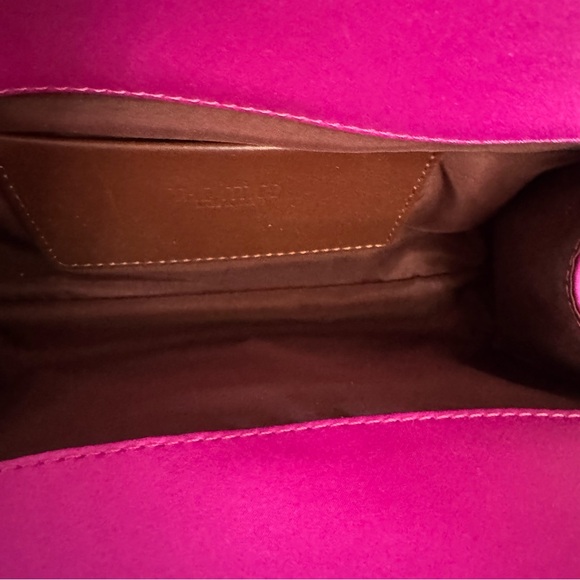 The Attico Clutch Fuchsia Pink Satin